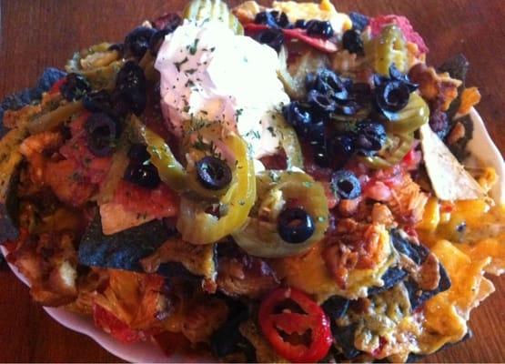 Buffalo chicken nachos...Yummy!!!!