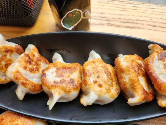 Pan fried sam sun dumplings