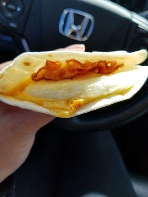 My BAE (bacon and egg) cheese wrap