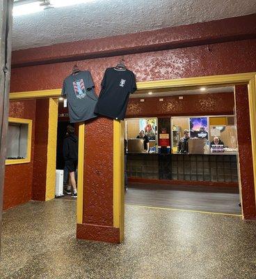 Entry and lobby area at The Liberty Theatre in Historic Downtown North Wilkesboro, NC