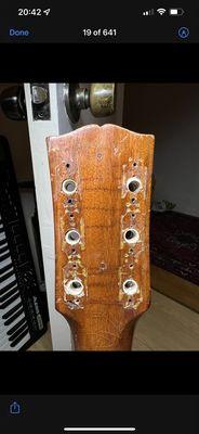 Headstock after the repair