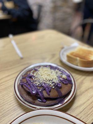 Ube pancakes