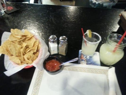 Have not been here in a while.  Margarita was great...and chips and sauce was great.