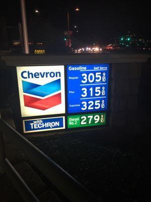 Gas prices on Nov. 2, 2016