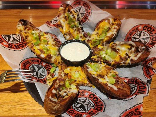 Potato skins w/dipping ranch