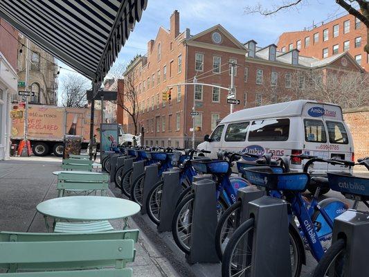 Patio view of cafe Gitane