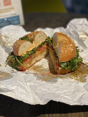 PBLT on Cacio e Pepe Bagel