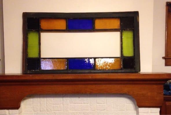 I found this great color-block window panel at Boomerang