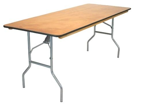 Rectangle Plywood Table, Sizes:  48x30, 72x30, 96x30, 96x36, 96x40, 96x48