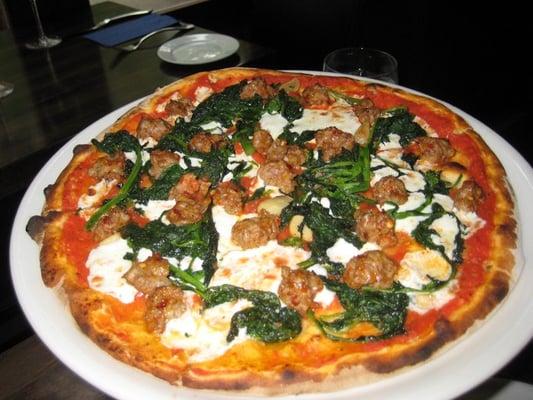 spicy sausage brick oven pizza