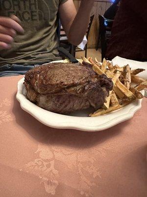 This is a 'medium' ribeye that's at least 4" thick