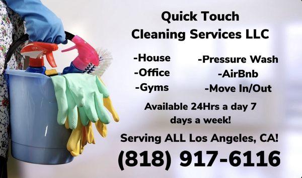 Commercial and residential cleaning available in the Los Angeles Area!