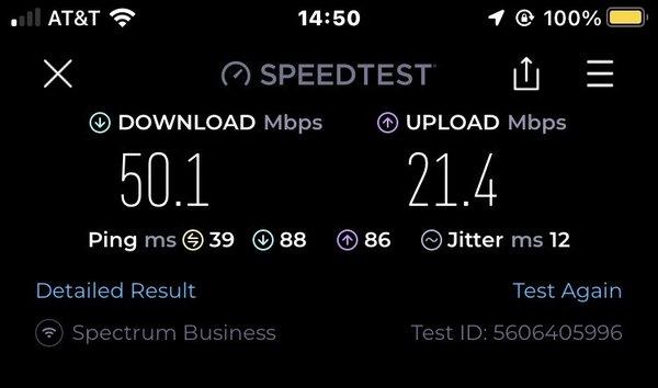 Testing the WI-FI speed