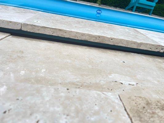 Pool pavers sinking