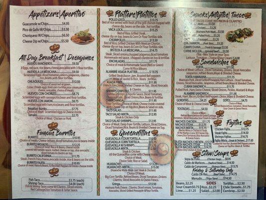 Newest menu