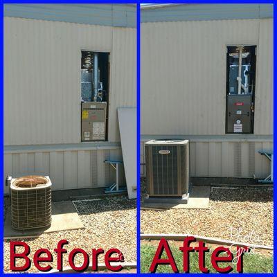 Furnace, A/C and Evap Coil Replaced on a Mobile Home.