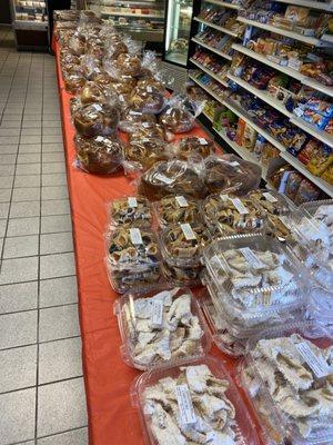 Fresh baked goods- babka, chrusciki and cookies European specialty items - well stocked and good dates  Clean and neat