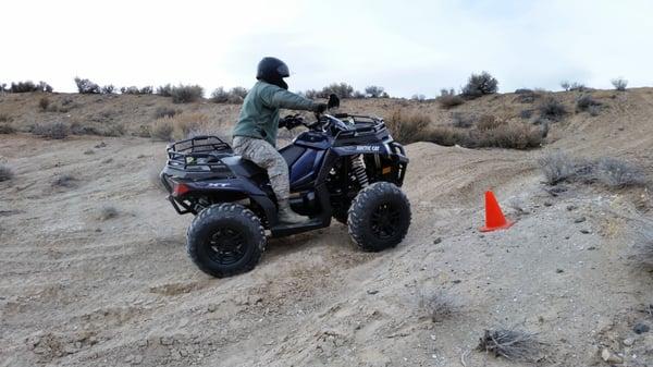 What a great winter riding day on an Arctic Cat XR 550 ATV during a rider training course. Awesome machine! January 2016.