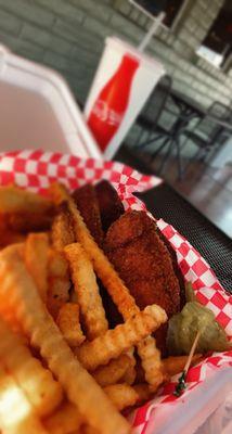 Chicken tenders and Fries