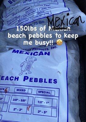 Mexican beach pebbles 2-3 inch rocks  and 3-5 inch rocks