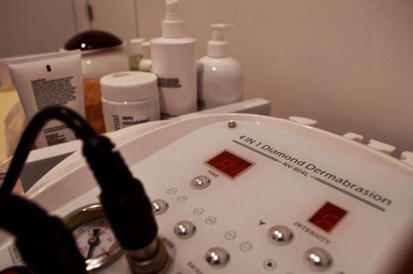 Diamond Dermabrasion with Dermalogica products for facials