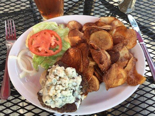 Great blue cheese burger special on Thursdays.