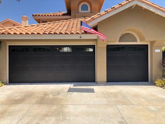 A very nice set of WD 8300 walnut Sonoma garage doors installed in July