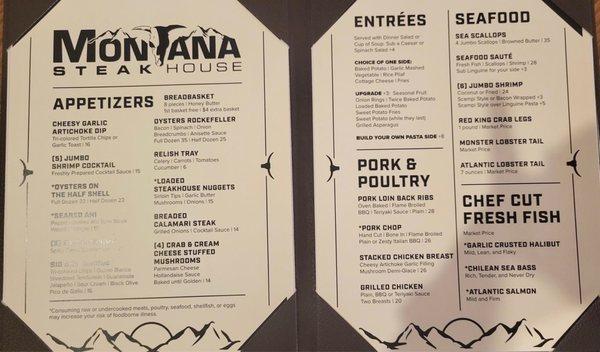 New menu, new prices as 6/2/22