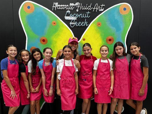 Teen Tumbler Birthday Party at Hawaii Fluid Art Coconut Creek