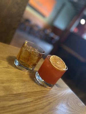 Old fashioned on tap and house punch