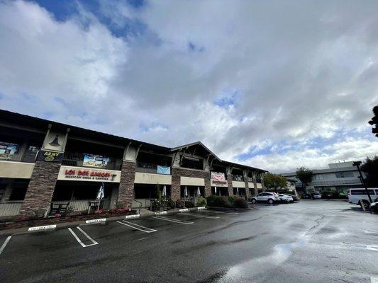 Parking lot a day after a storm