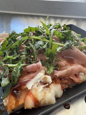 Prosciutto, Organic Baby Arugula, Balsamic Glaze