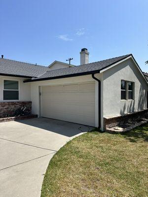 Black 5" K style Gutters and downspouts