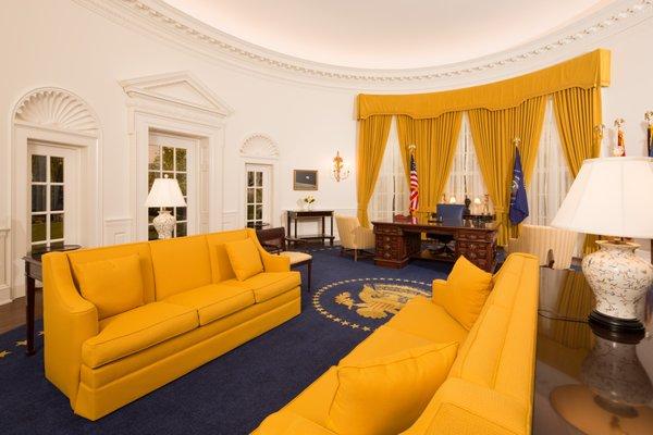 Explore a replica of President Nixon's Oval Office.