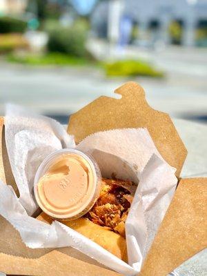 Cheeseburger Egg Rolls (4/5)| $6.00  (Yes, I am aware that the sauce container stole the spotlight...)