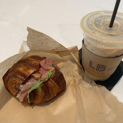 Iced Latte ($6.75) and Prosciutto ($8.00) June 2024.