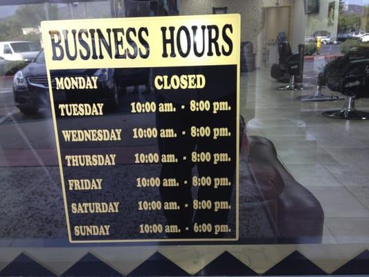 Business hours