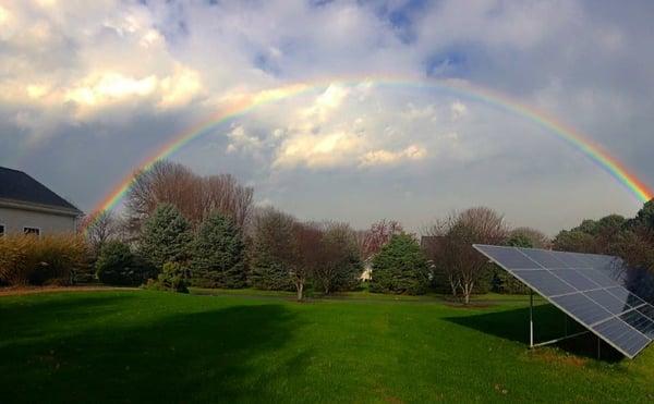 Sun + Solar Panels = A Beautiful Thing!