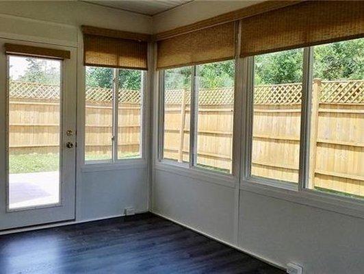 Mrs Lovelace's sunroom with 15 windows.