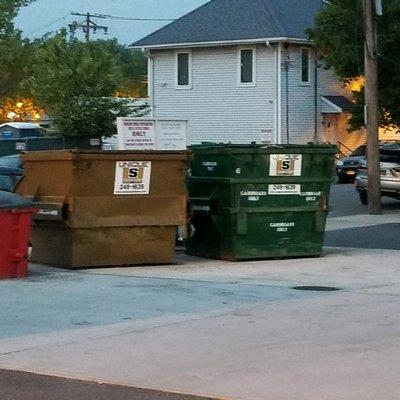 Front Load Compactors, 1 for Garbage & 1 for Cardboard