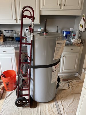 New hot water tank