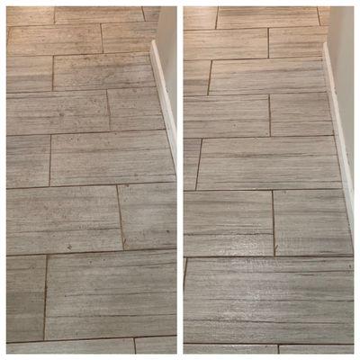 Floor cleaning before/after