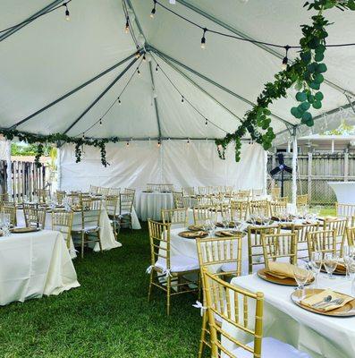 Wedding tent decoration