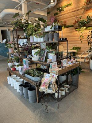 Plant shop adjacent to the cafe.