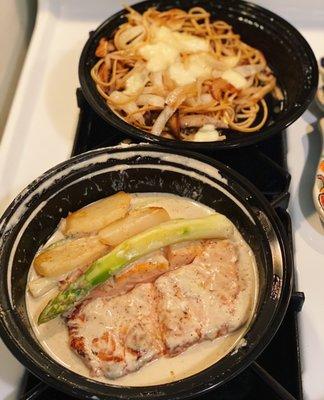 Salmone Copa Santa(front), Integrali Alla Fungi (top)