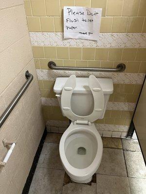 So what ya supposed to do with the toilet paper ??? Drop it on the floor or in the trash can ???