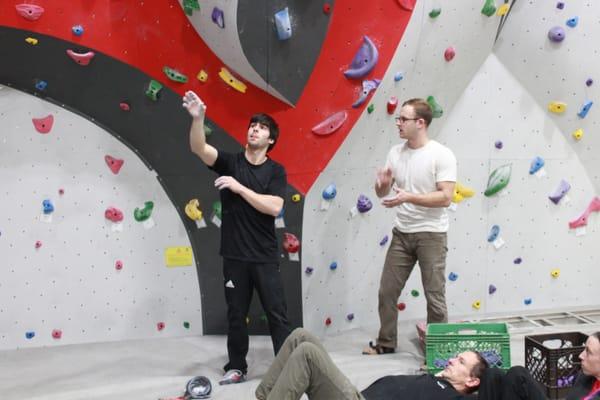 Professional climber Jon Cardwell discussing routes!