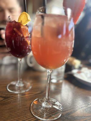 Red and rose sangria! So delicious