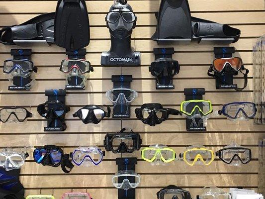 We stock masks, snorkels, & fins galore!