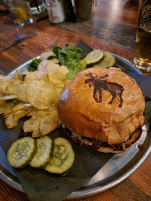 Mushroom swiss burger